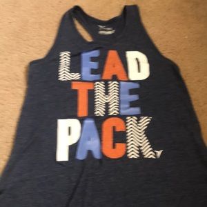 Navy Blue Active Razorback Tank Top